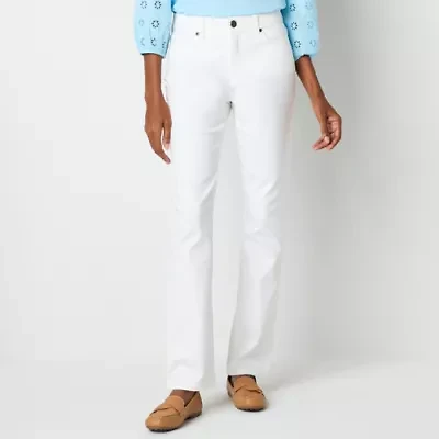 St. John's Bay Womens Mid Rise Straight Leg Jean