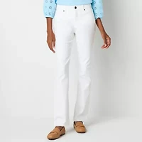 St. John's Bay Womens Mid Rise Straight Leg Jean