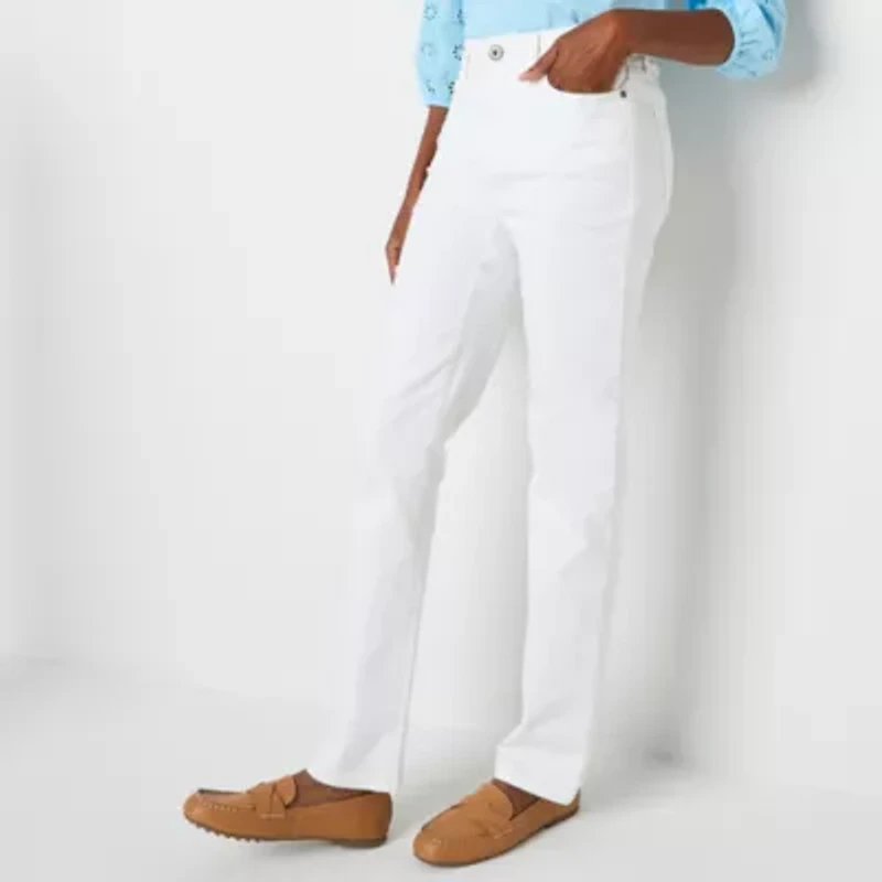 St. John's Bay Womens Mid Rise Straight Leg Jean