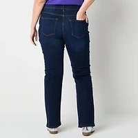 Liz Claiborne Plus Womens Mid Rise Bootcut Jean