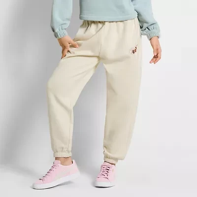 PUMA Big Kid Girls Crew Neck Fleece Long Sleeve Sweatshirt