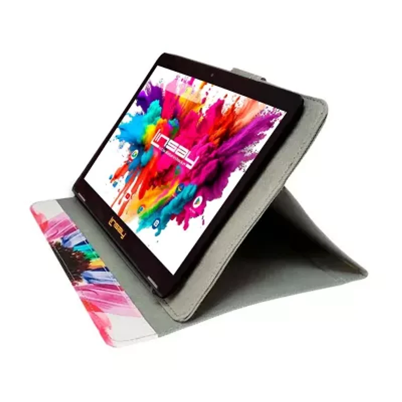 LINSAY® 10.1 Octa Core 128Gb Android 15 Tablet Rainbow Case