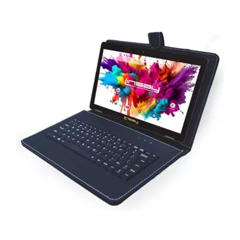 LINSAY® 10.1 Octa Core 128Gb Android 15 Tablet Keyboard