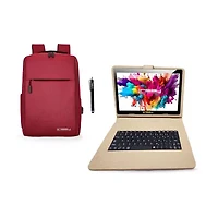 LINSAY® 10.1 Octa Core 128Gb Android 15 Tablet Sand Keyboard