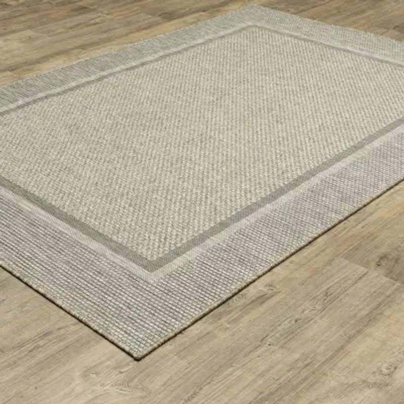 Covington Home Trinidad Casual Border Indoor Outdoor Rectangular Area Rug