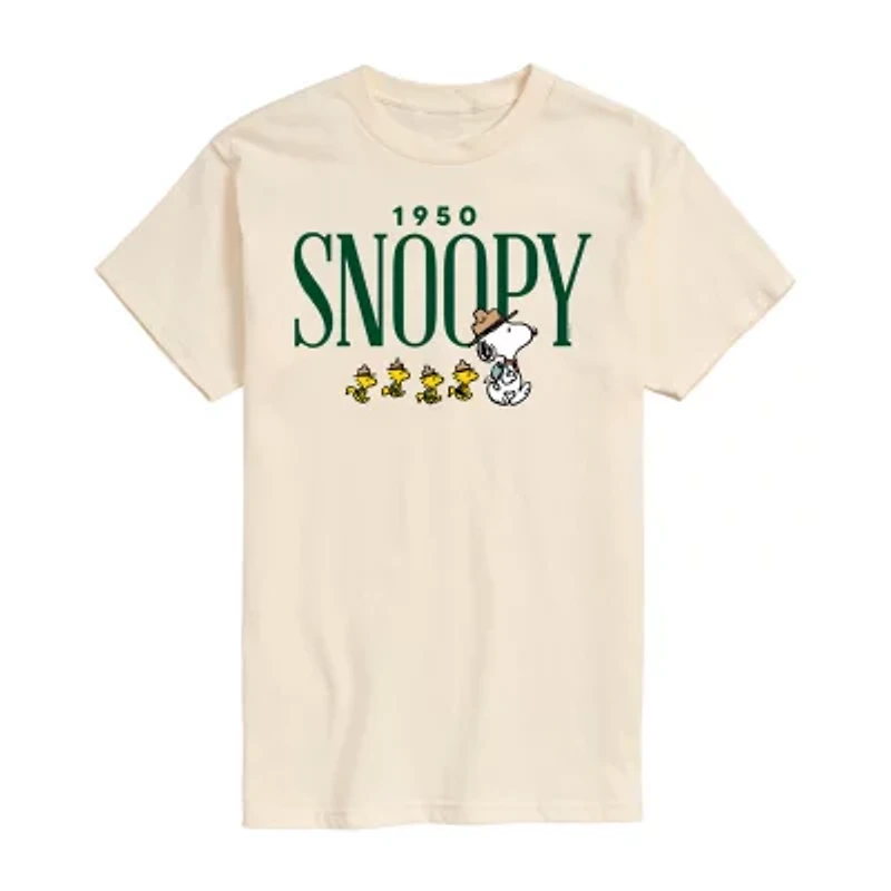 Mens Short Sleeve Peanuts Graphic T-Shirt