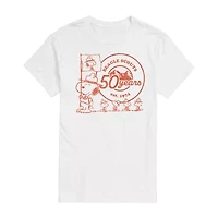Mens Short Sleeve Beagle Scouts 50 Years Peanuts Graphic T-Shirt