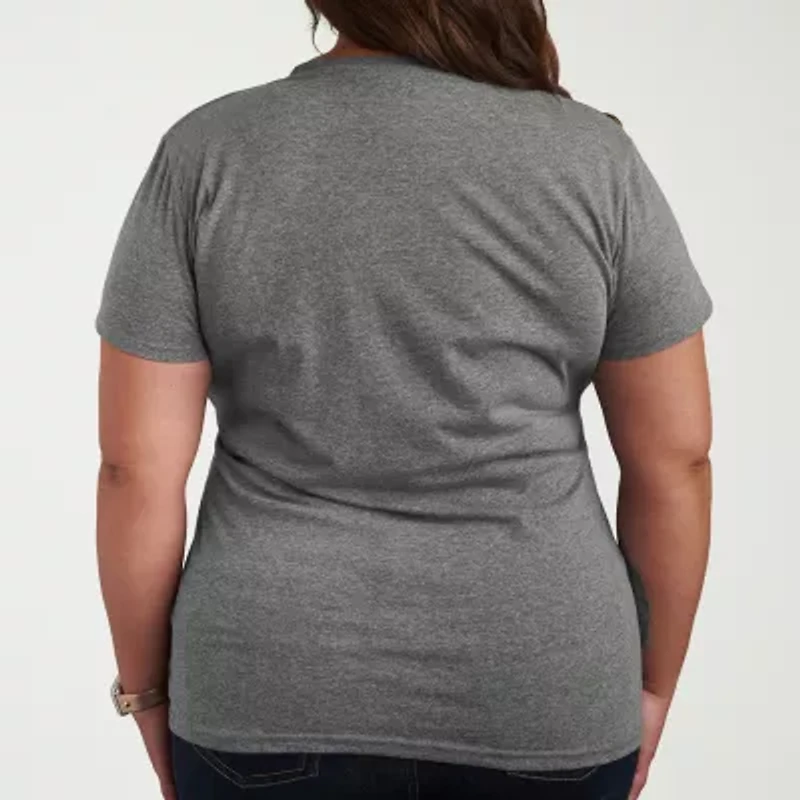 Military Grandma Womens Crew Neck Short Sleeve Plus T-Shirt