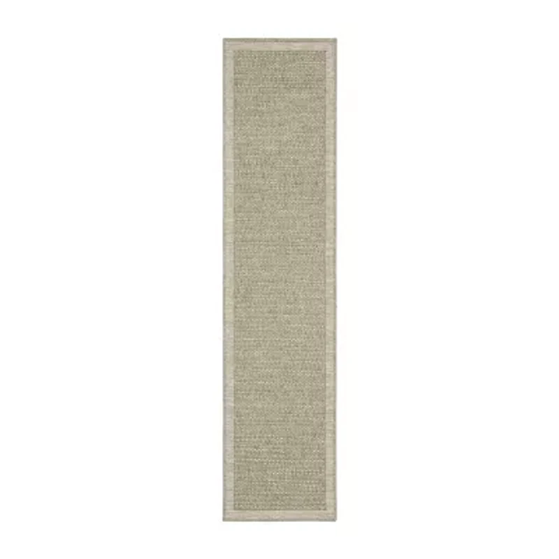 Covington Home Trinidad Textured Solid 22"X90" Indoor Outdoor Rectangular Runner