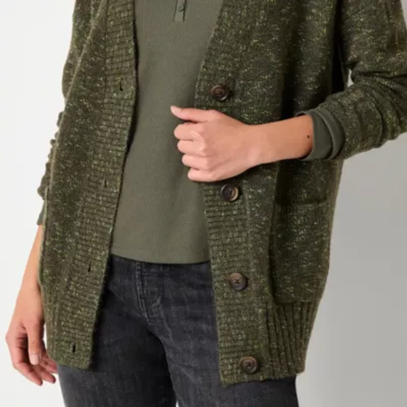 a.n.a Womens Long Sleeve Button Open Front Cardigan