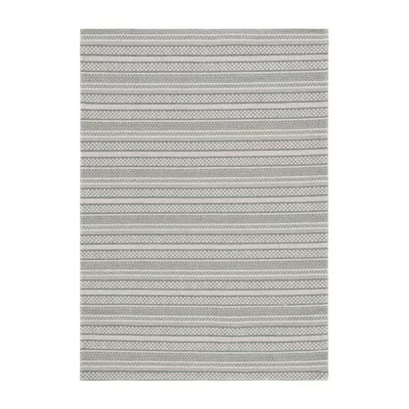 Martha Stewart Joan Stripe Water Resistant Indoor Rectangular Area Rug