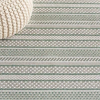 Martha Stewart Joan Stripe Water Resistant Indoor Rectangular Area Rug