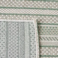 Martha Stewart Joan Stripe Water Resistant Indoor Rectangular Area Rug