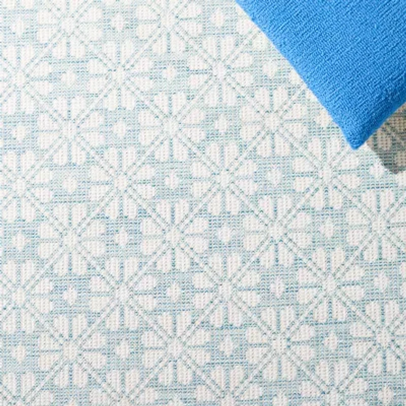 Martha Stewart Kalden Floral Water Resistant Indoor Rectangular Area Rug