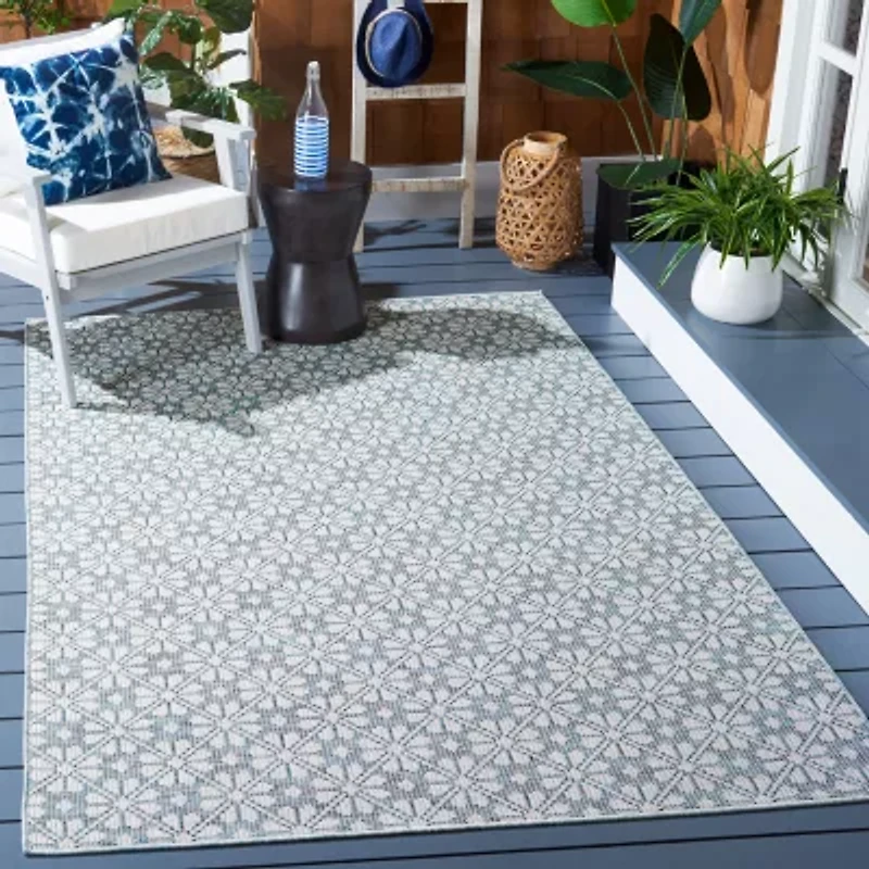 Martha Stewart Kalden Floral Water Resistant Indoor Rectangular Area Rug