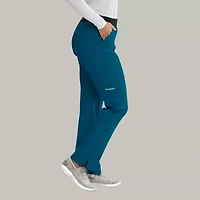 Skechers Sk202 Breeze 3-Pocket Mid-Rise Straight Leg Womens Plus Tall Tag Free Stretch Fabric Moisture Wicking Scrub Pant