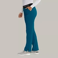 Skechers Sk202 Breeze 3-Pocket Mid-Rise Straight Leg Womens Plus Tall Tag Free Stretch Fabric Moisture Wicking Scrub Pant