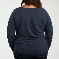 Nurse Womens Plus Crew Neck Long Sleeve T-Shirt