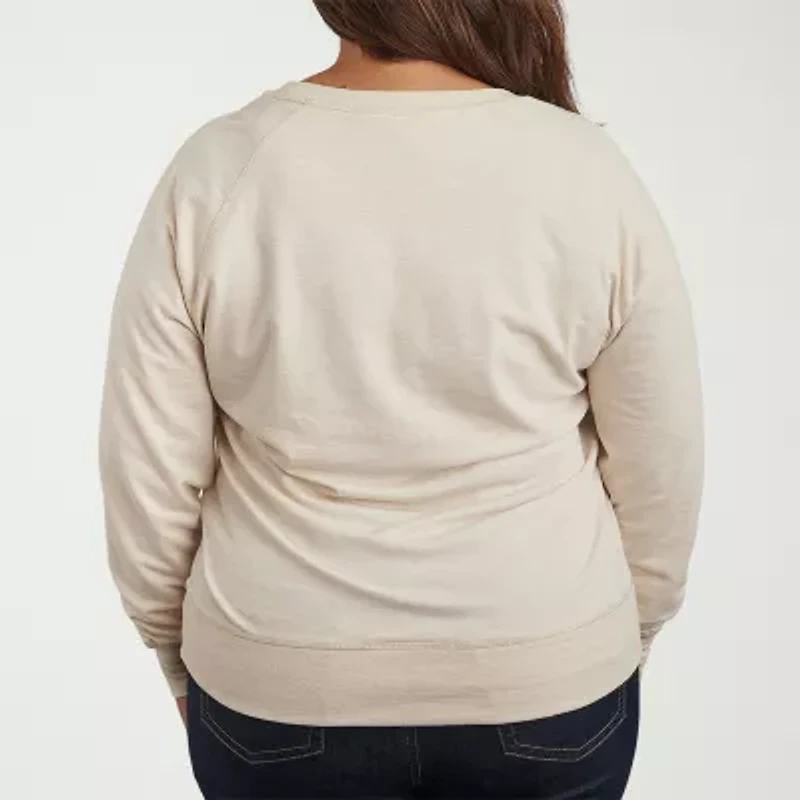 Nurse Womens Crew Neck Long Sleeve Plus T-Shirt