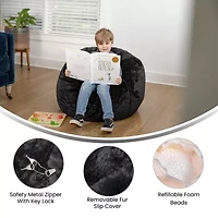 Dillion Bean Bag Furry Chair