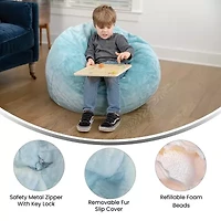 Dillion Bean Bag Furry Chair