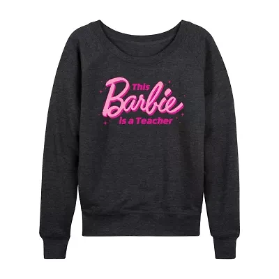 Teacher Womens Long Sleeve Regular Fit Barbie Graphic T-Shirt