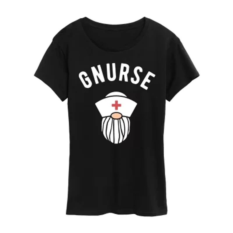 Nurse Womens Short Sleeve Regular Fit Graphic T-Shirt