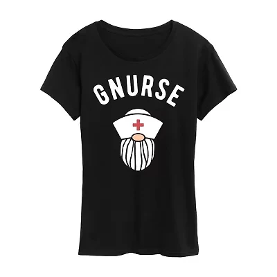 Nurse Womens Short Sleeve Regular Fit Graphic T-Shirt