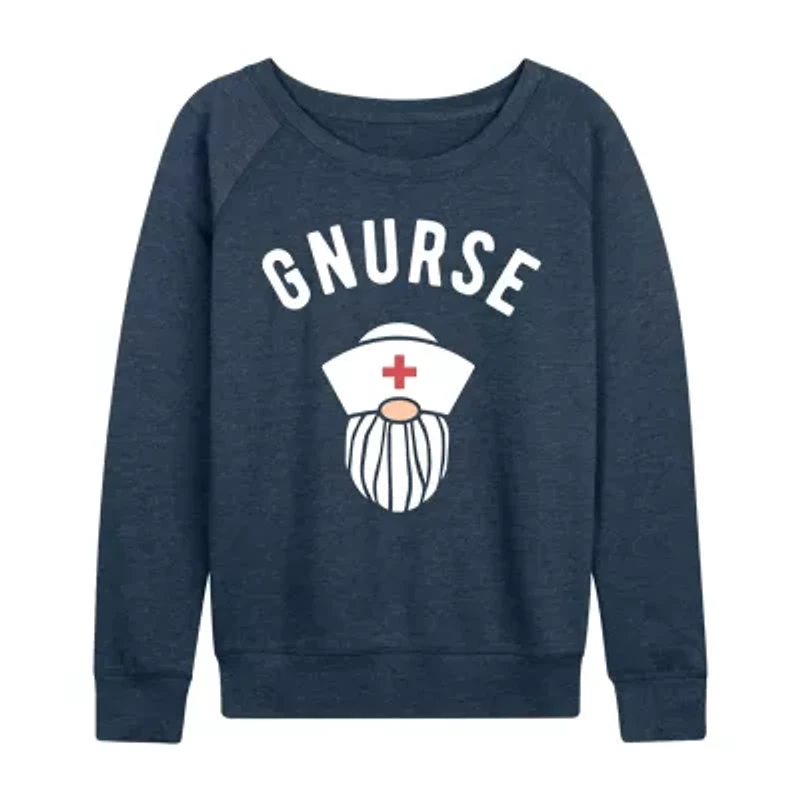 Nurse Womens Long Sleeve Regular Fit Graphic T-Shirt