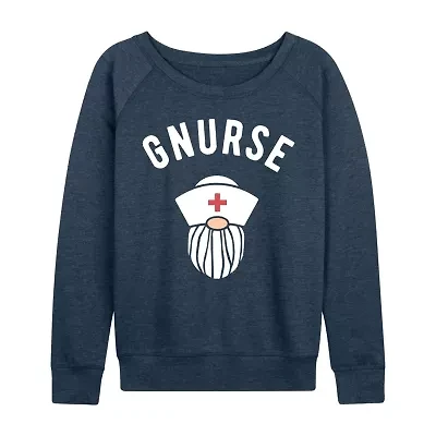 Nurse Womens Long Sleeve Regular Fit Graphic T-Shirt