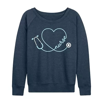Nurse Womens Long Sleeve Regular Fit Graphic T-Shirt