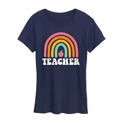 Teacher Womens Short Sleeve Regular Fit Graphic T-Shirt