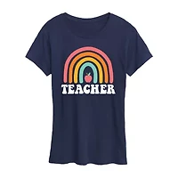 Teacher Womens Short Sleeve Regular Fit Graphic T-Shirt