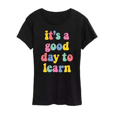 It’S A Good Day Womens Short Sleeve Regular Fit Graphic T-Shirt