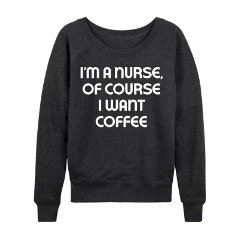 Nurse Womens Long Sleeve Regular Fit Graphic T-Shirt