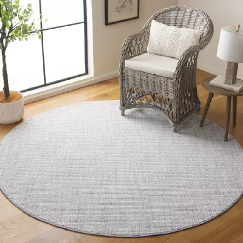 Martha Stewart Britt Stripe 6'7" X 6'7" Indoor Round Area Rug"