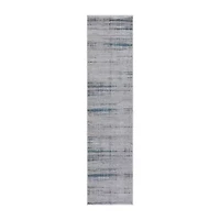 Martha Stewart Mila Stripe Washable 26" X 108" Indoor Rectangular Runner"