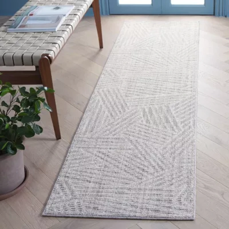 Martha Stewart Tenny Geometric 26" X 96" Indoor Rectangular Runner"