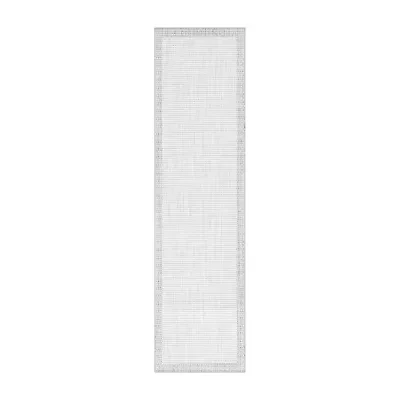 Martha Stewart Tomas Bordered 26" X 96" Indoor Rectangular Runner