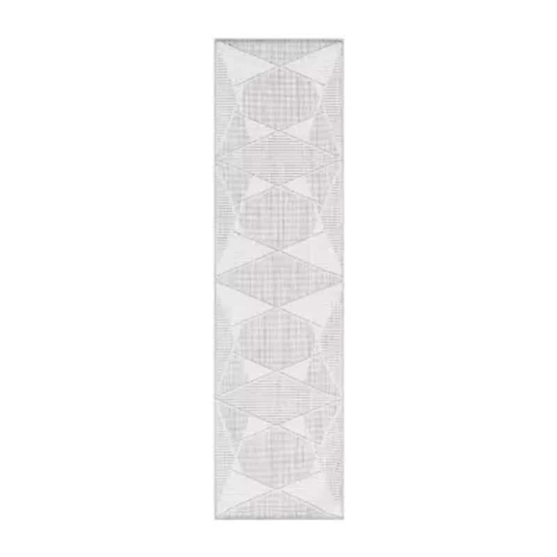 Martha Stewart Tony Geometric 26" X 96" Indoor Rectangular Runner"