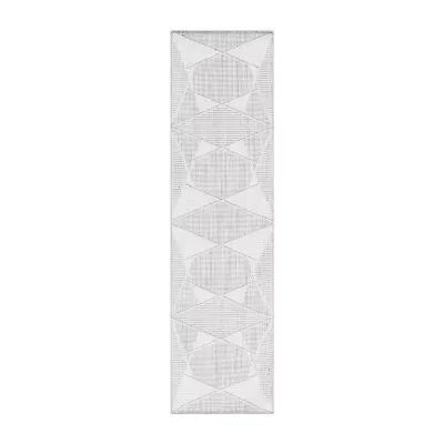 Martha Stewart Tony Geometric 26" X 96" Indoor Rectangular Runner"