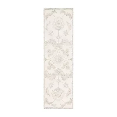Martha Stewart Leia Floral Hand Tufted Washable 27" X 96" Indoor Rectangle Runner"
