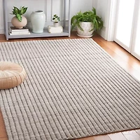 Martha Stewart Tanya Stripe Loomed Washable 6' X 6' Indoor Square Area Rug