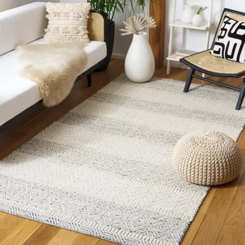 Martha Stewart Rae Stripe Loomed Indoor Rectangular Area Rug