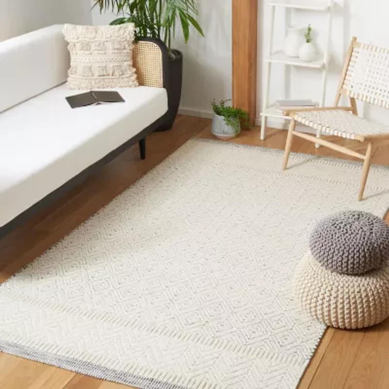 Martha Stewart Zena Bordered Loomed Indoor Rectangular Area Rug