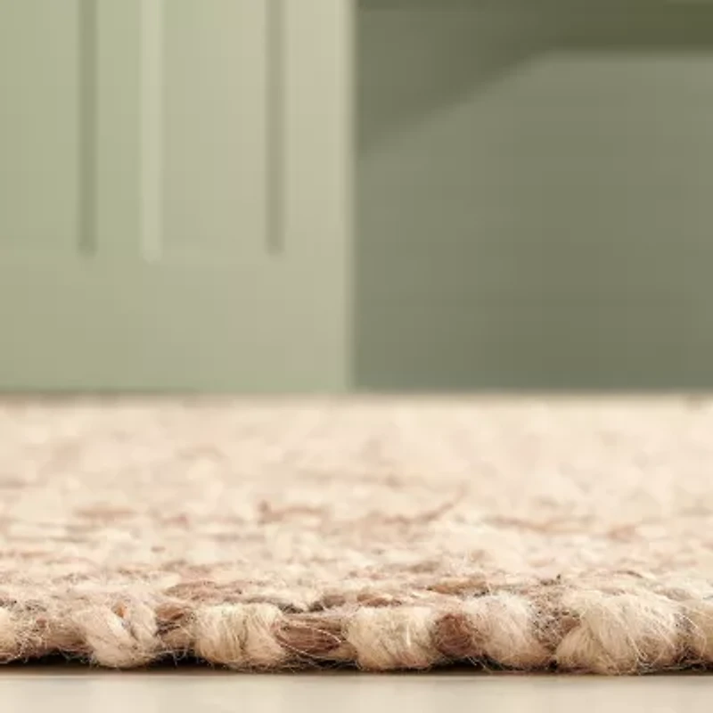 Martha Stewart Nell Bordered Woven 6' X 6' Indoor Round Area Rug