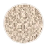 Martha Stewart Nell Bordered Woven 6' X 6' Indoor Round Area Rug