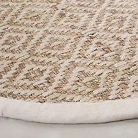 Martha Stewart Nell Bordered Woven 6' X 6' Indoor Round Area Rug
