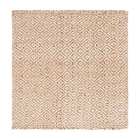 Martha Stewart Nell Bordered Woven 6' X 6' Indoor Square Area Rug