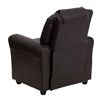 Vana Plush Recliner with Cup Holder for Kids
